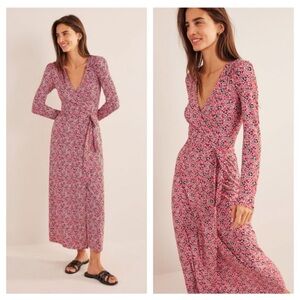 Boden jersey wrap maxi dress